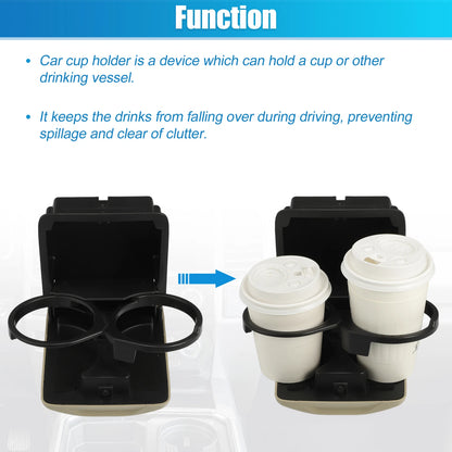 Center Console Cup Holder for Subaru Impreza 2.5L (2005–2007) ABS Black Beige