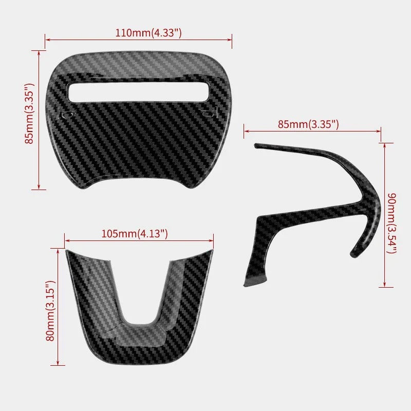 Steering Wheel Cover Trim 4x for Dodge Challenger (2015–2023)