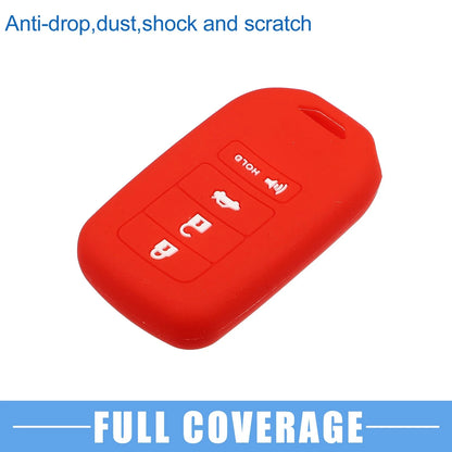 Smart Key Fob Cover for Honda Accord EX EXL EX-L 2013-2018 Black Red (2 x)