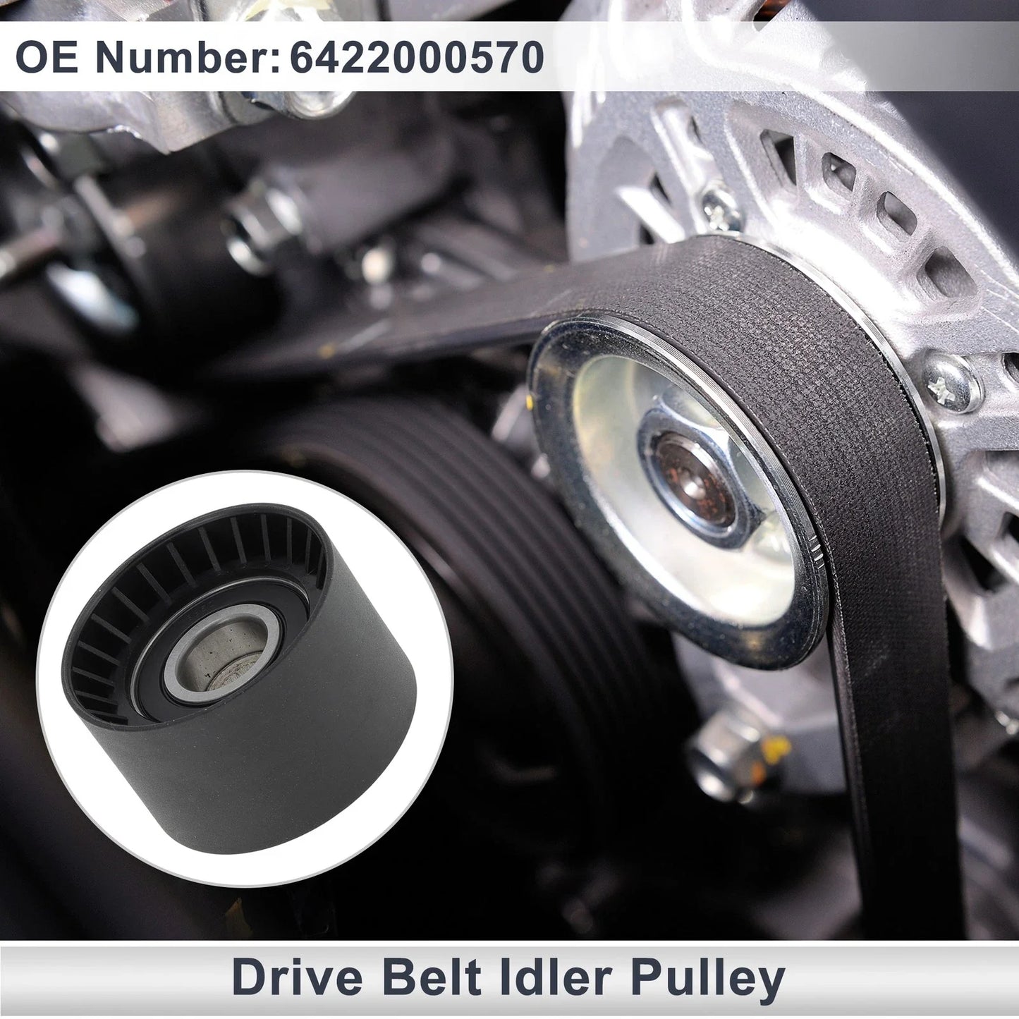 Drive Belt Idler Pulley for Mercedes-Benz M-Class (2005-2011) Black 1 x
