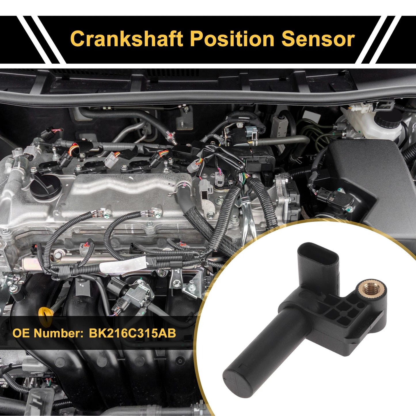 Crankshaft Position Sensor BK216C315AB for Ford Transit Mk6 (2000–2006)