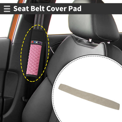 Beige Seat Belt Cover Pad for Universal Vehicles (19.69 Inch)