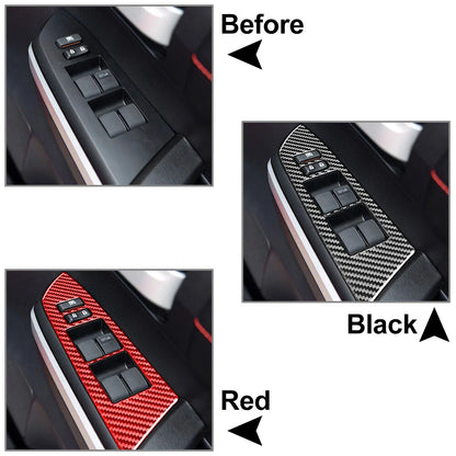Red Interior Door Window Lift Switch Cover Trim for Toyota Tundra (2014-2021)