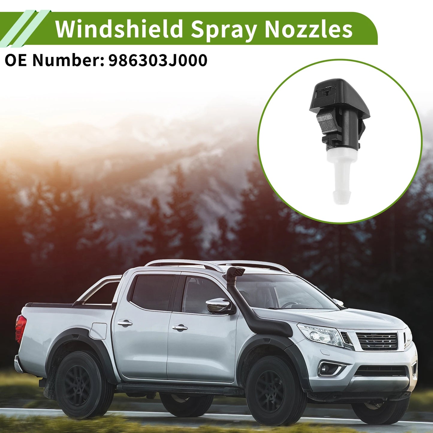Windshield Washer Nozzle Set for Hyundai (No. 986303J000)