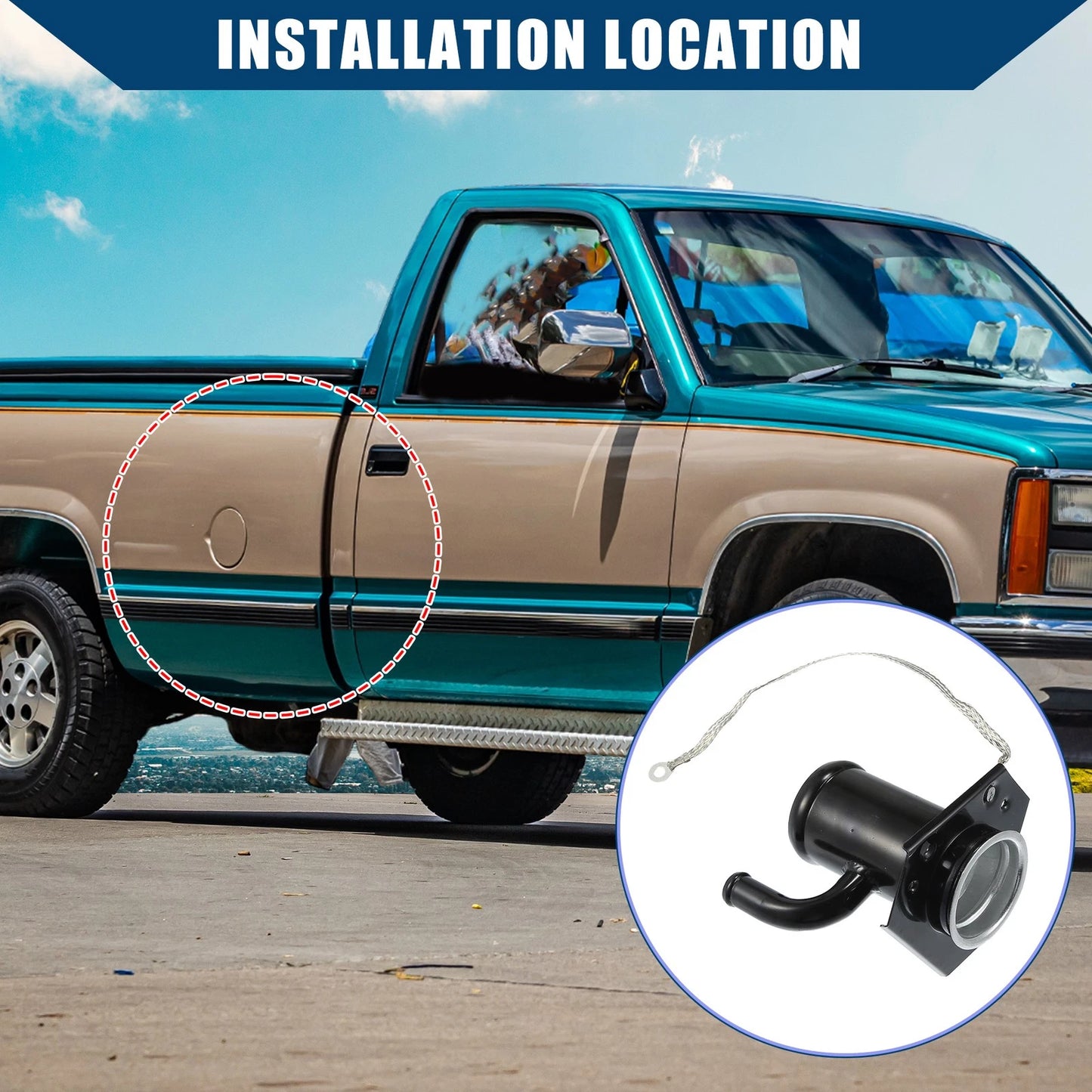Rear Fuel Filler Neck Pipe for Chevy GMC C1500 (1990–1999)