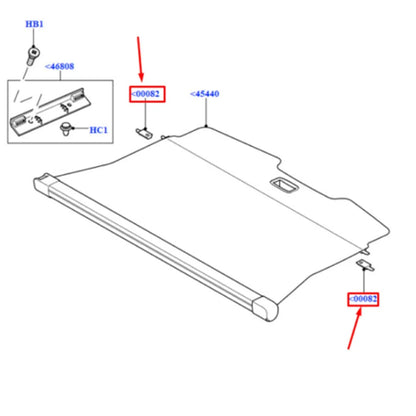 Beige Rear Cargo Cover Pin for Land Rover Range Rover Sport (2005-2013)