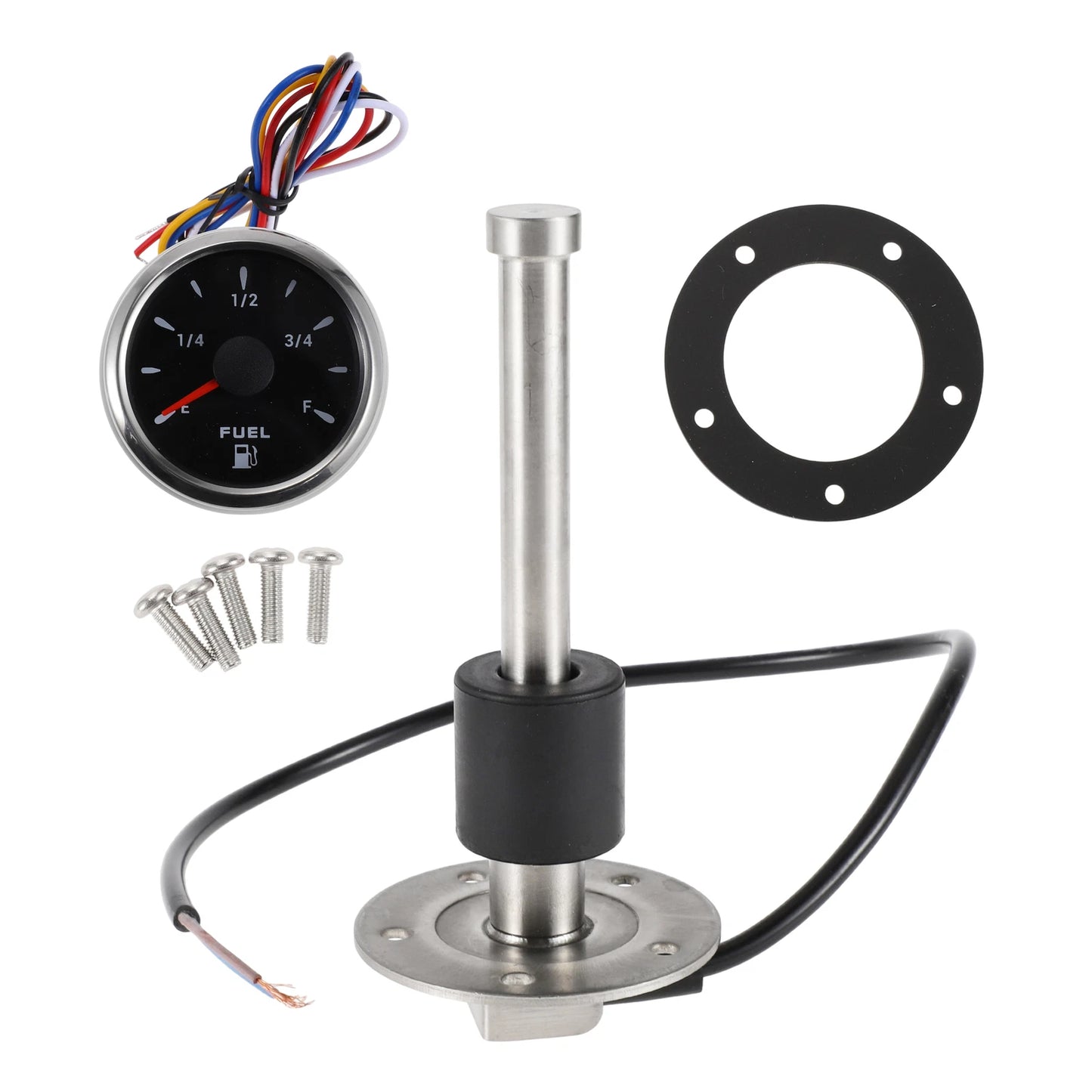 Fuel Sending Unit and Gauge Kit 0-190ohm 150mm for Boat Car Truck