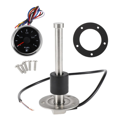Fuel Sending Unit and Gauge Kit 0-190ohm 150mm for Boat Car Truck
