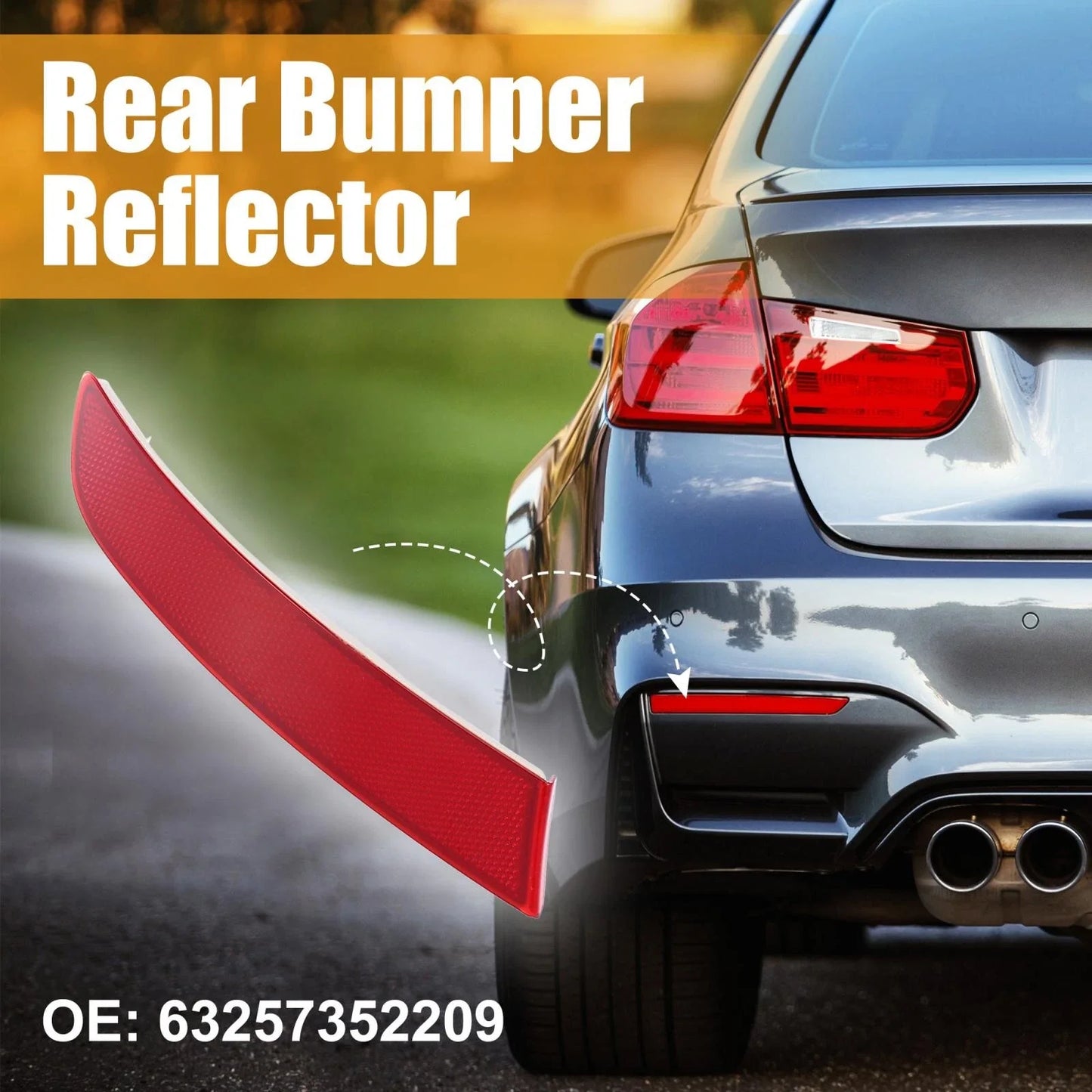 Left Side Rear Bumper Reflector Cover - for BMW X3 (2015-2016)