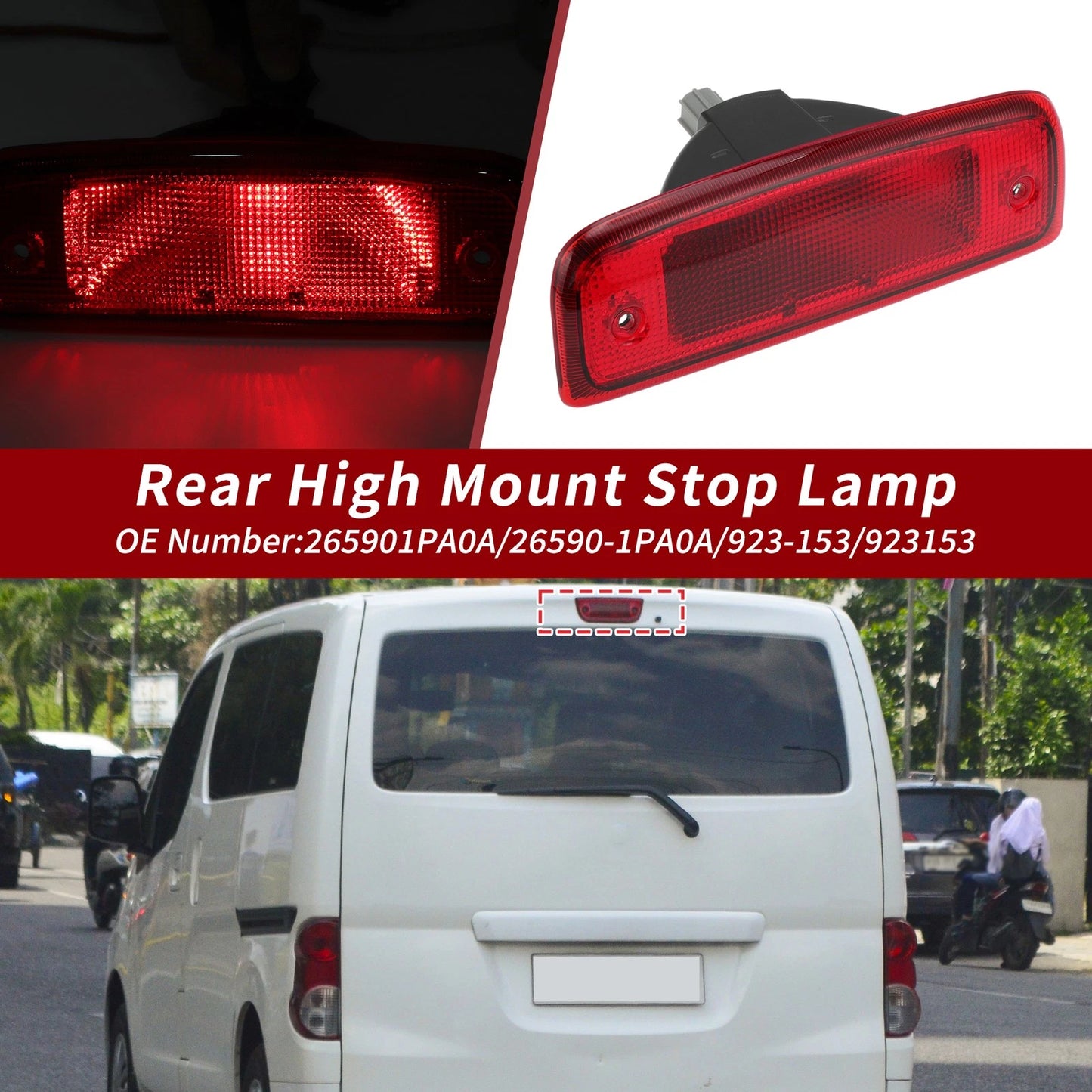 LED Third Brake Light for Nissan NV1500 NV2500 (2012–2019) No. 265901PA0A