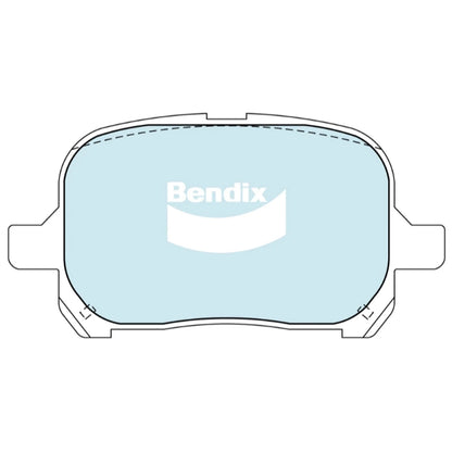 Set of 4 Bendix Front Disc Brake Pads for Toyota Estima (2000–2003)