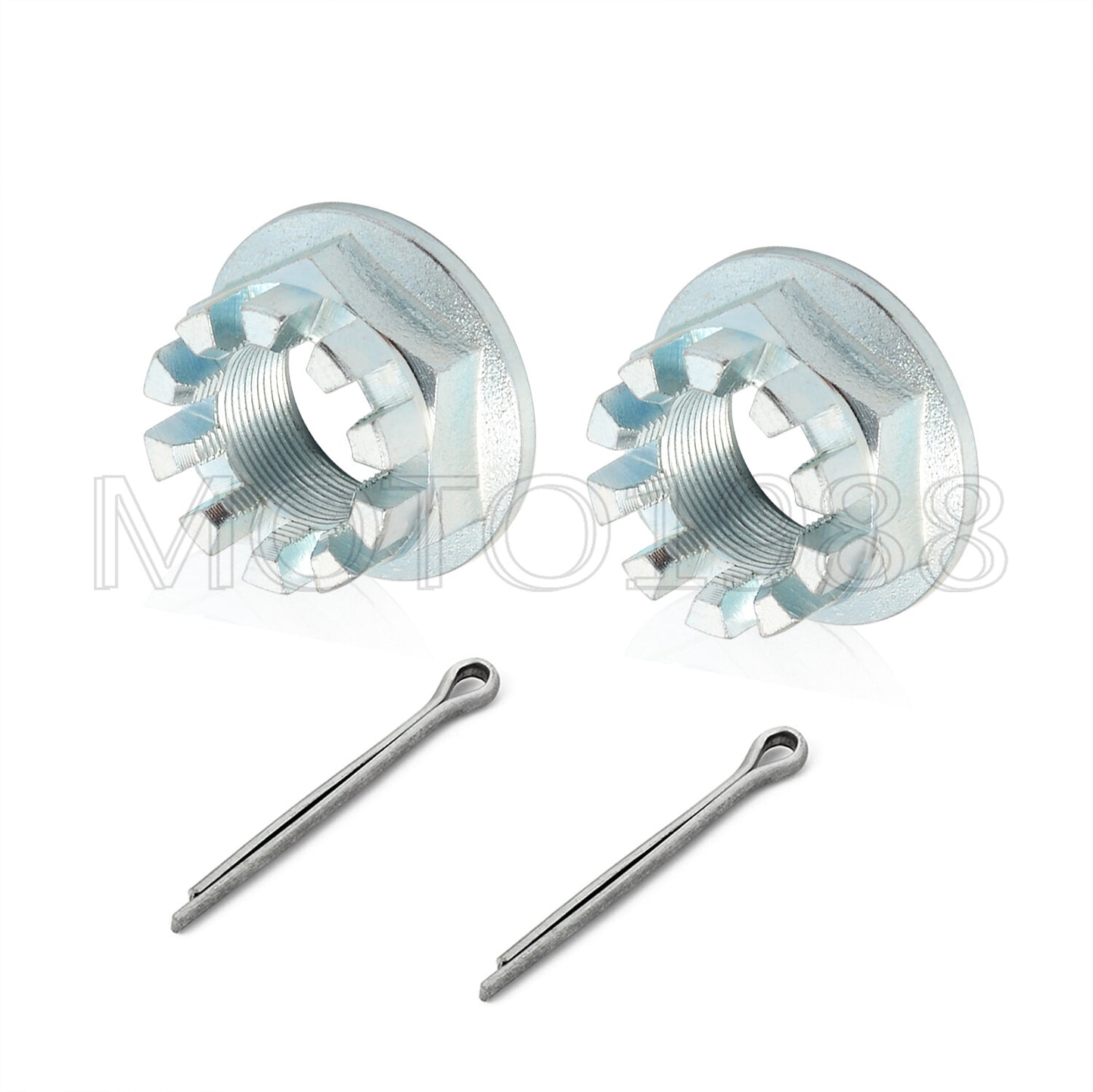 Set of 2 Rear Wheel Axle Castle Nuts for Honda Rancher TRX420 (2007–2024)