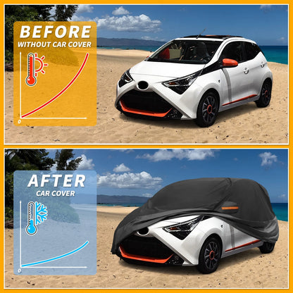 Waterproof Car Cover for Toyota Aygo X (2022–2023) 190T-PU with Zipper