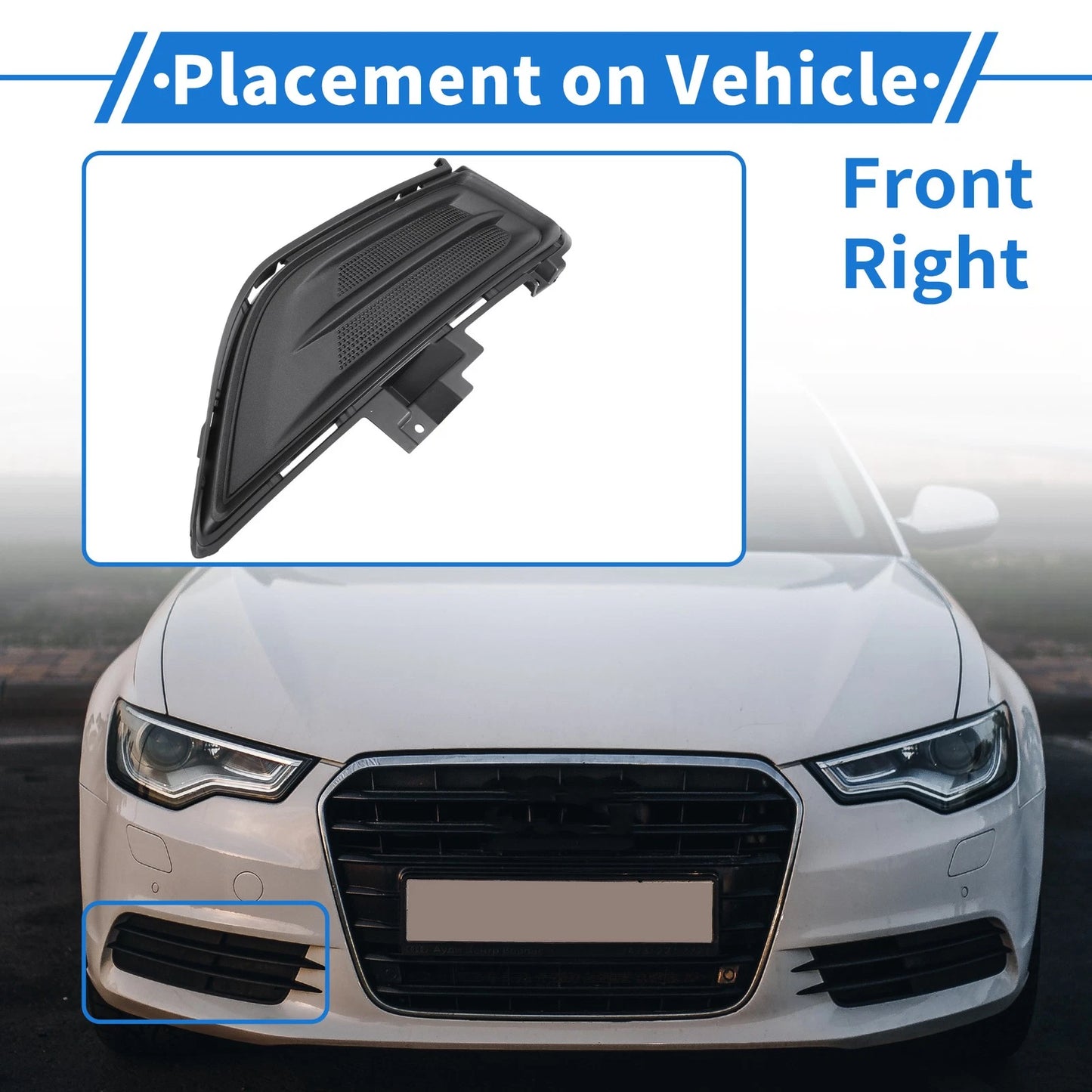 1 Pc Front Right Fog Light Grill for Ford Fusion (2013-2016)