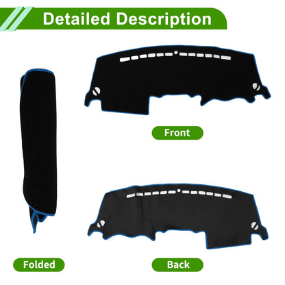 Dashboard Cover for Kia Sportage R (2011–2016) Black Blue