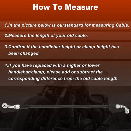 48" Brake Hose Oil Line for Harley Davidson (8"–10")