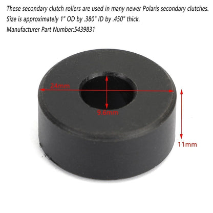 Secondary Clutch Rollers for Polaris RZR Ranger ACE 570 900 500 1000 (2013–2019)