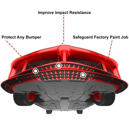 8x Universal Front Bumper Scrape Guard Anti-Skid Protector 30x2.5cm