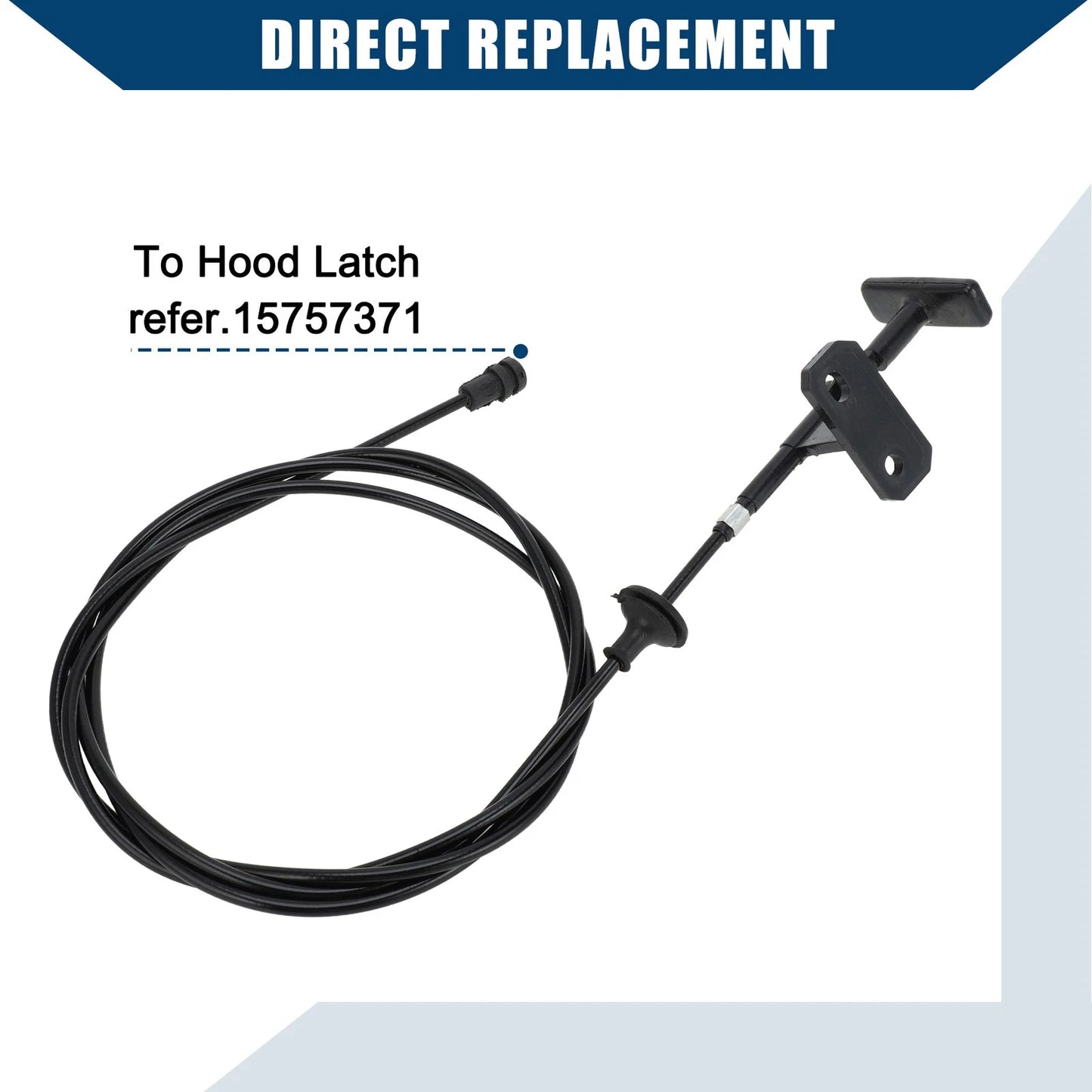 Hood Release Cable for Chevrolet Suburban R1500 (1989–1991) No.14039963 Black