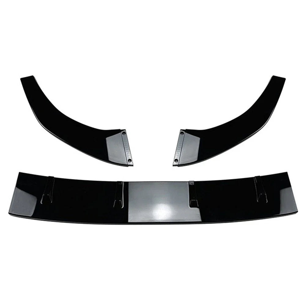 Gloss Black Front Bumper Splitter Lip for Volkswagen Polo (2018-2023)