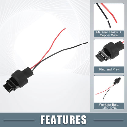 Set of 4 3156 Male Socket Harness for LED Turn Signal Brake Lights