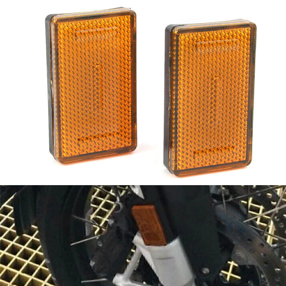 Yellow Fork Leg Reflector Covers for BMW K1200RS K1200GT R1200RT R1200GS (2001-2016)