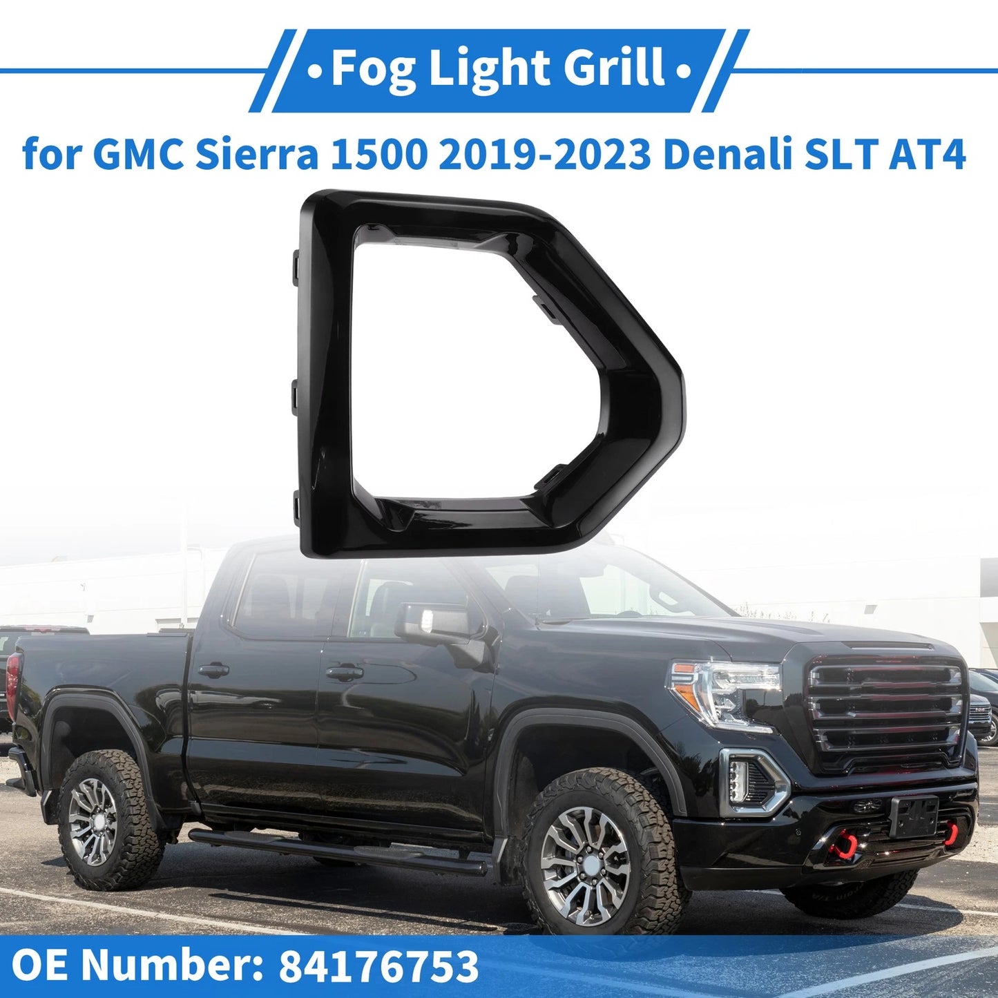 Front Right Fog Light Grille 84176753 for GMC Sierra 1500 (2019–2023)