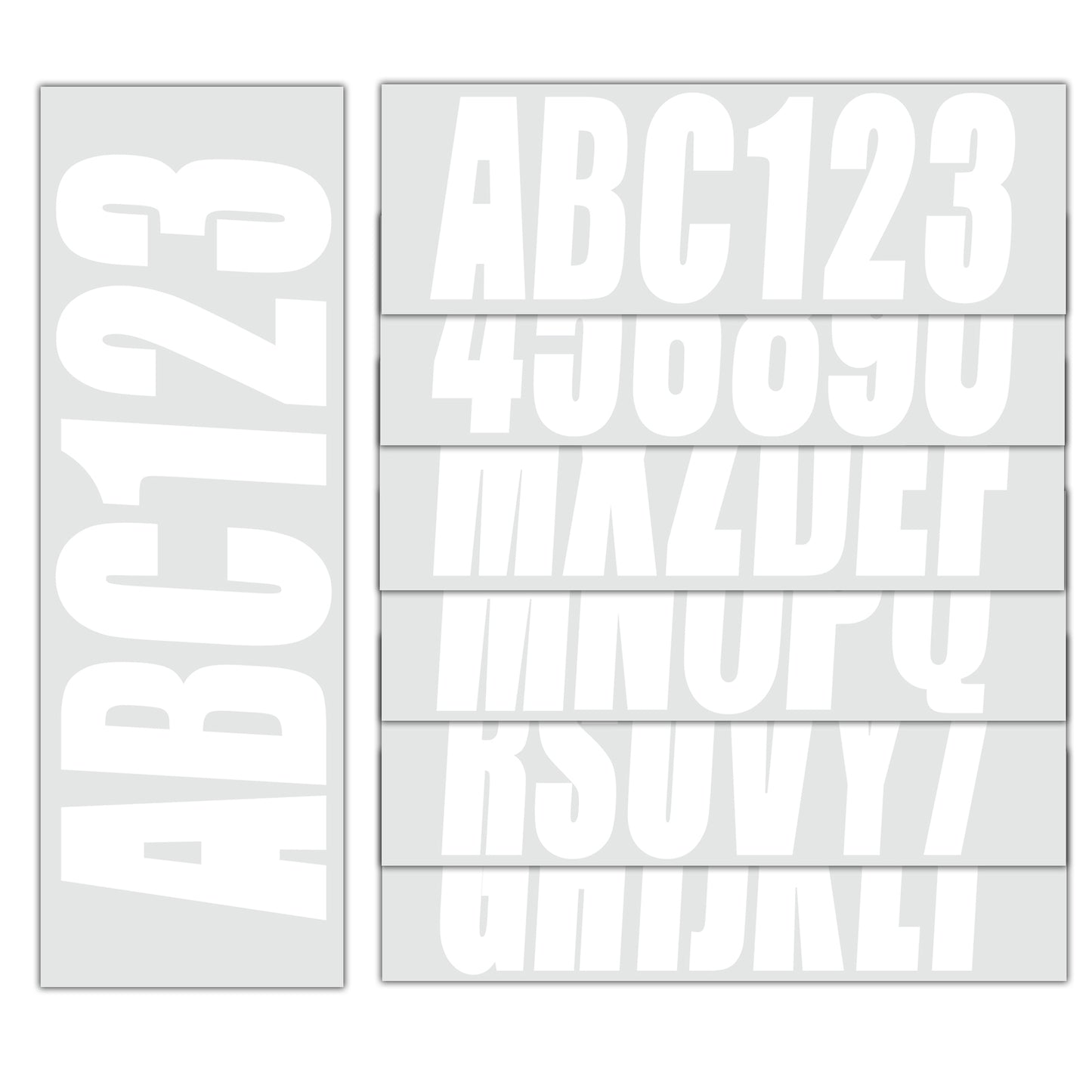 Set of 4 Custom Boat Registration Numbers Decals A-Z & 0-9