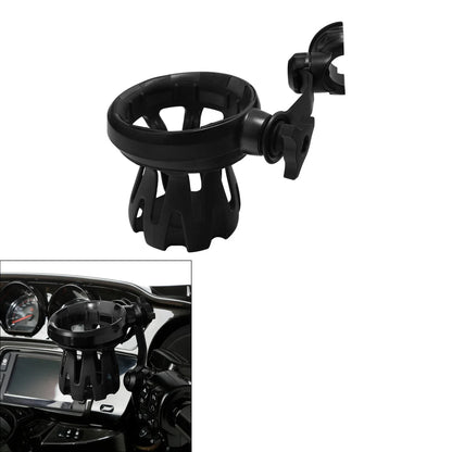 Black Handlebar Mount Drink Cup Holder for Harley Street Glide Dyna (2006-2023)