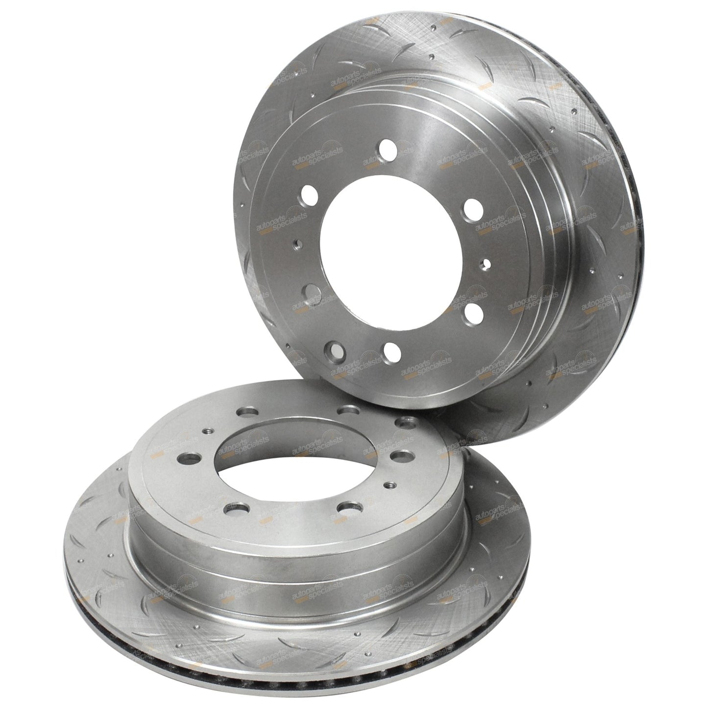 2 Rear Disc Rotors + Brake Pad Set for Toyota Prado (1996–2009)