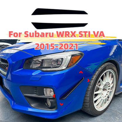 Gloss Black Front Bumper Side Canards for Subaru WRX STI VA (2015–2021)