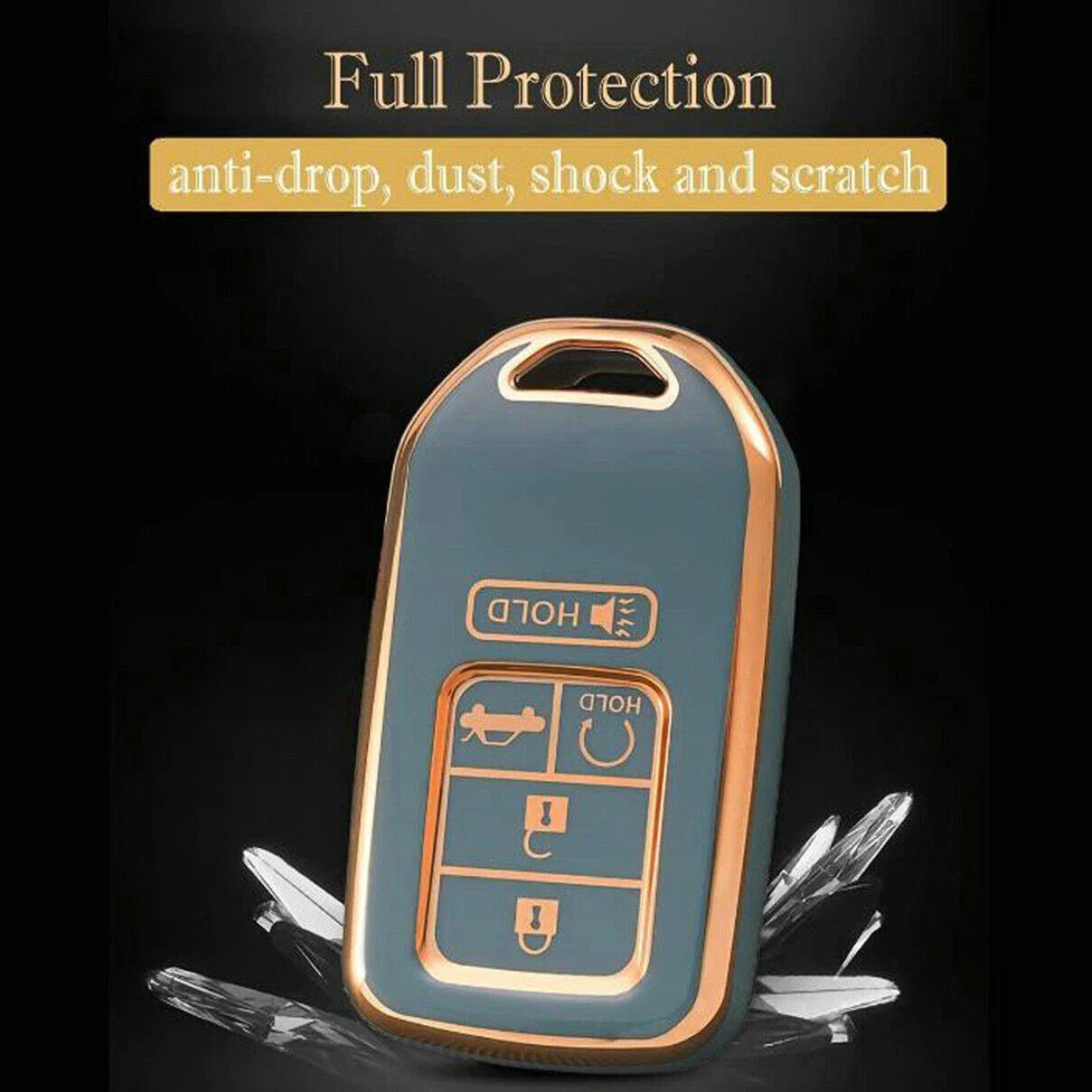 Car Remote Key Fob Case Cover Holder for Honda Civic CR-V Accord Pilot Insight
