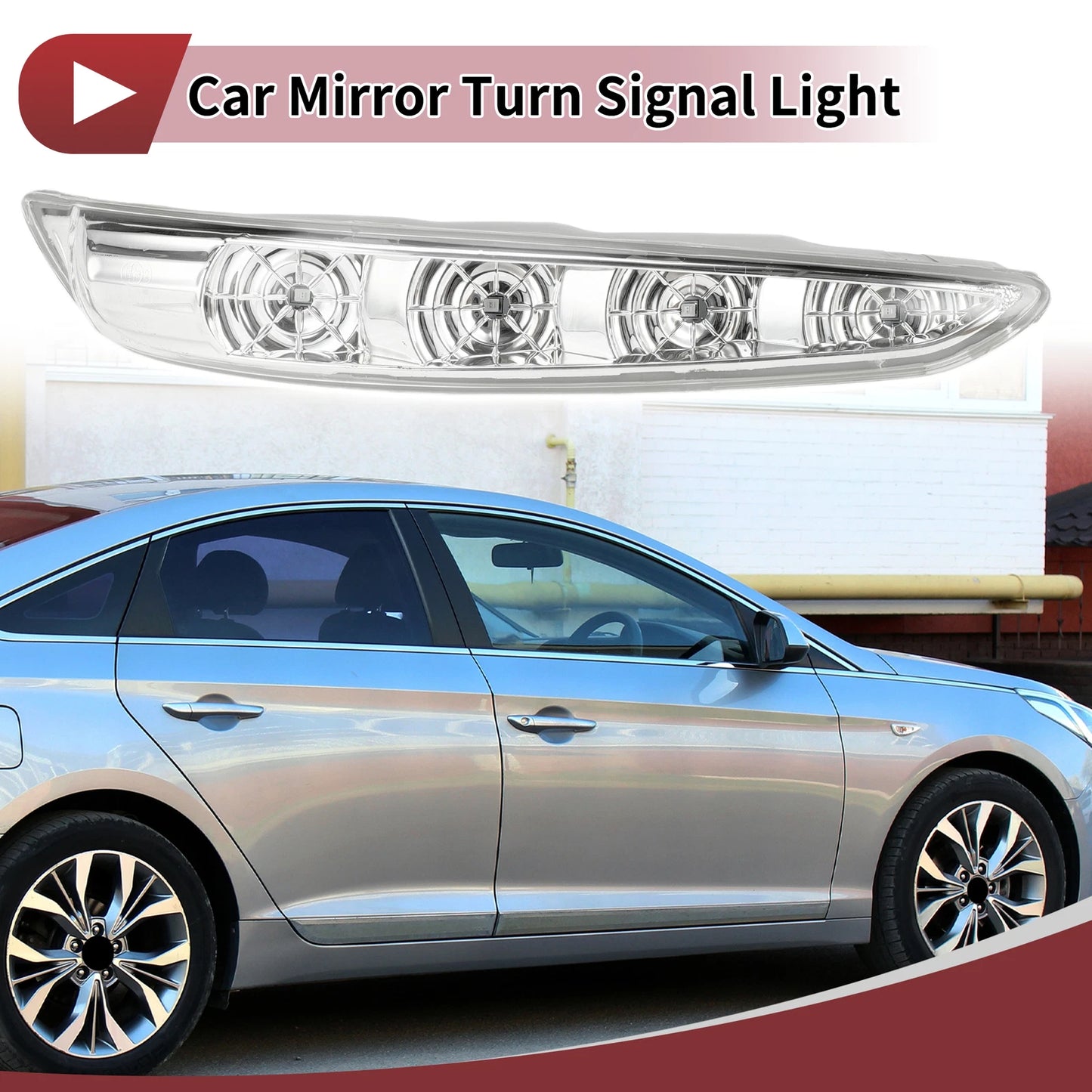 Right Mirror Turn Signal Light for Hyundai Sonata (2009–2014) - Gray Clear