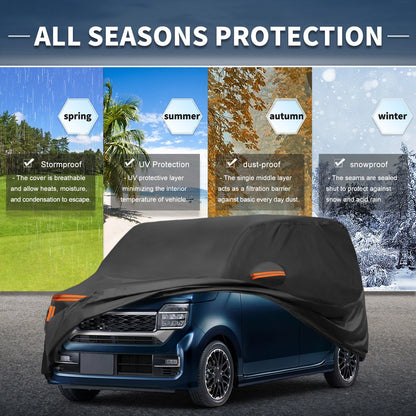 Waterproof Car Cover for Honda N-WGN (2013–2023) with Zipper