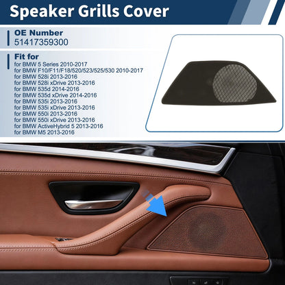 Speaker Grills Cover for BMW 5 Series (2010–2017) Right Side Door Mocha
