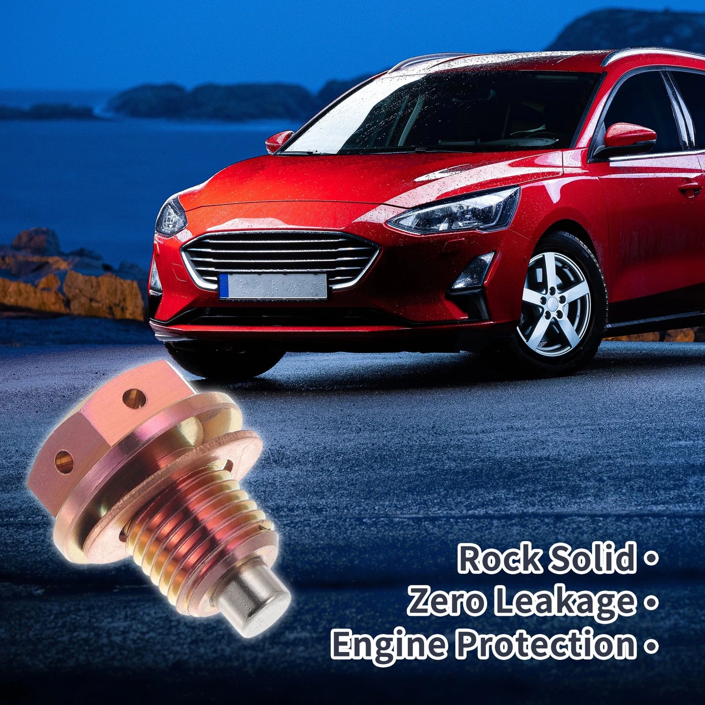 M12x1.25 Magnetic Oil Drain Plug for Sump (1 Pc) - Titanium Alloy Pink