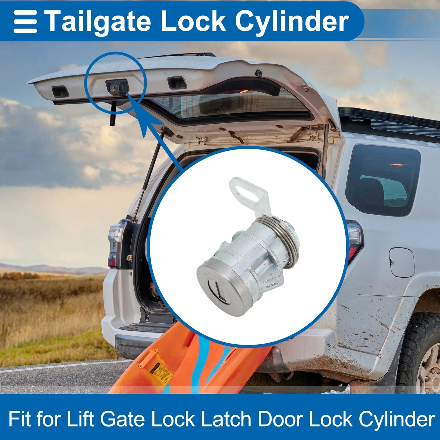Trunk Lock Cylinder Set with Tailgate Lock & Keys for Toyota Tundra