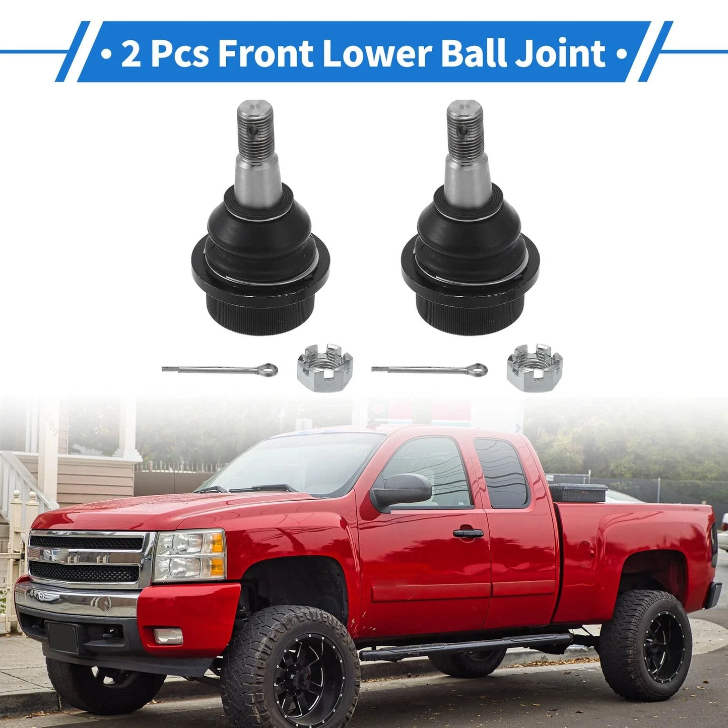 2 x Front Lower Ball Joints for Chevrolet Silverado 1500 HD (2001-2003)