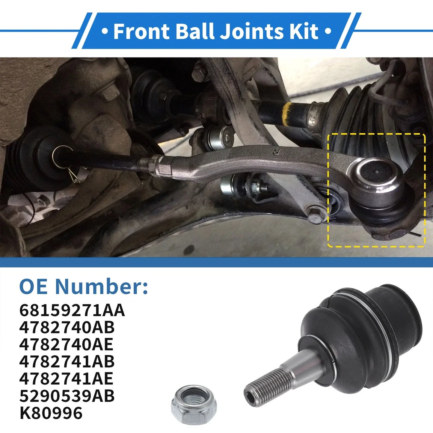 2 x Front Lower Ball Joints for Chrysler 300C (2005-2019)