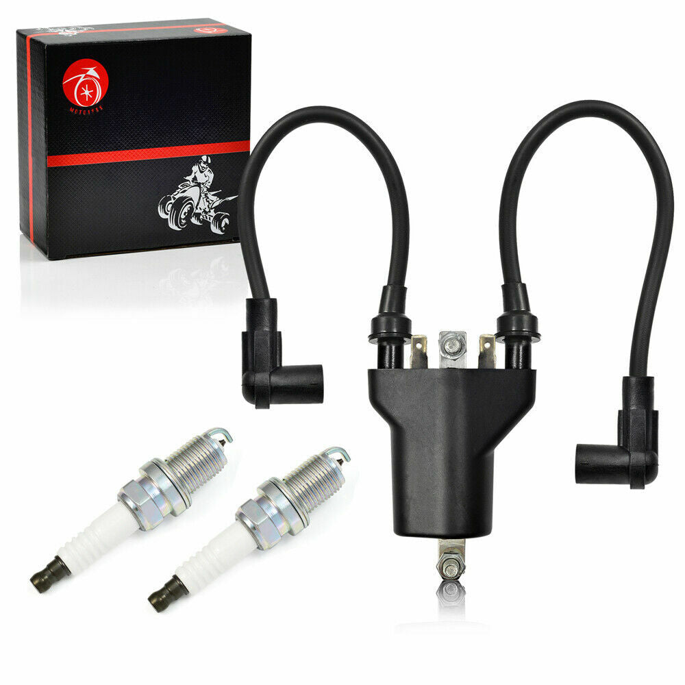 CDI Ignition Coil & 2X Spark Plugs for EZGO 4 Cycle Gas (1991–2002)