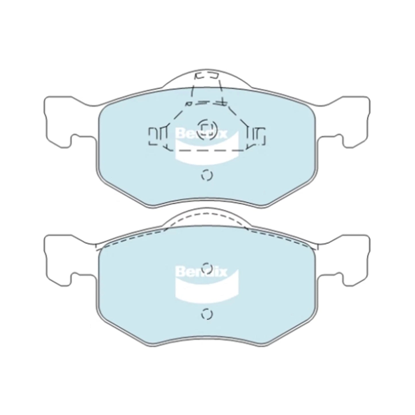 Set of 4 Front Disc Brake Pads for Mazda Tribute (2001–2006) 4WD