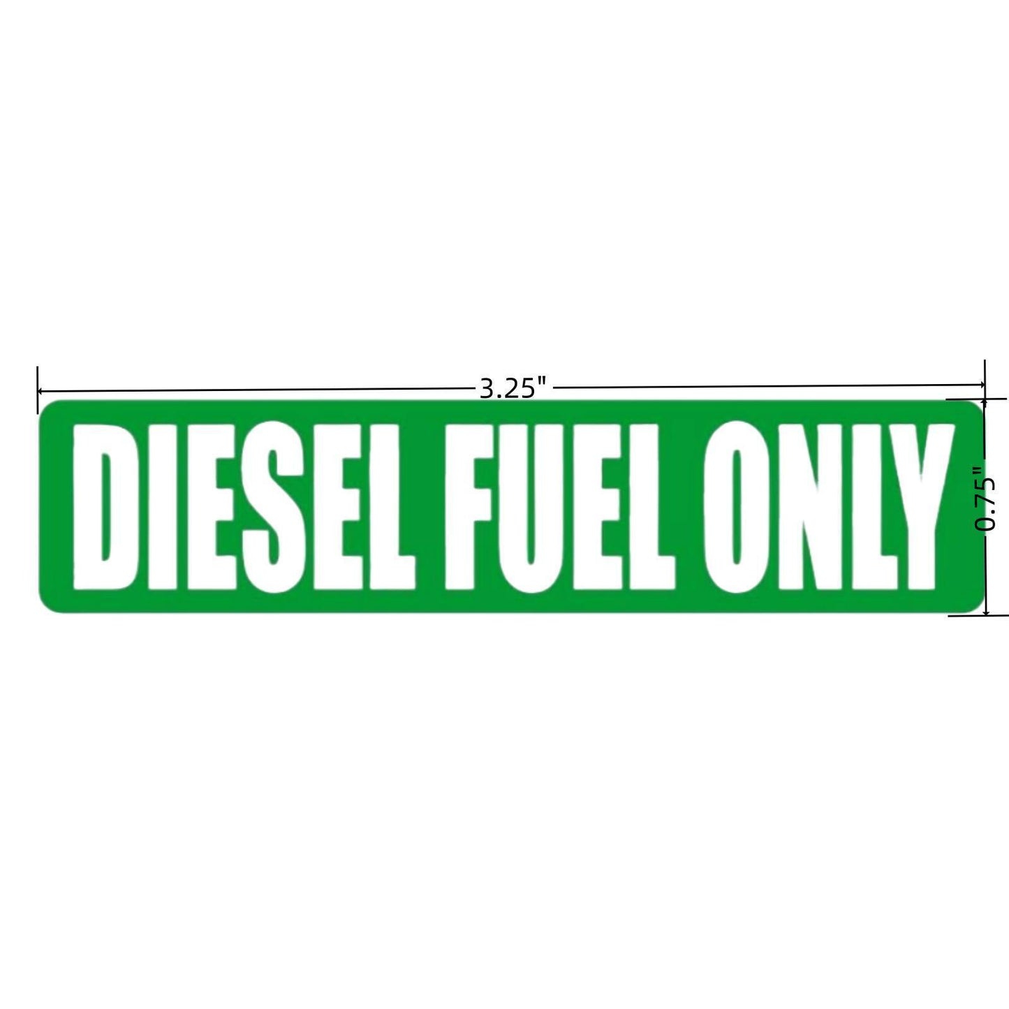 20X Diesel Fuel Only Vinyl Decal Sticker for Fuel Door Turbo Waterproof