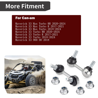 Front Stabilizer Bar End Links for Can-Am Maverick X3 Max Turbo (2017–2024)