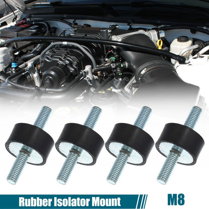 Set of 4 M8 Car Anti Vibration Rubber Isolator Dampers 30x15mm