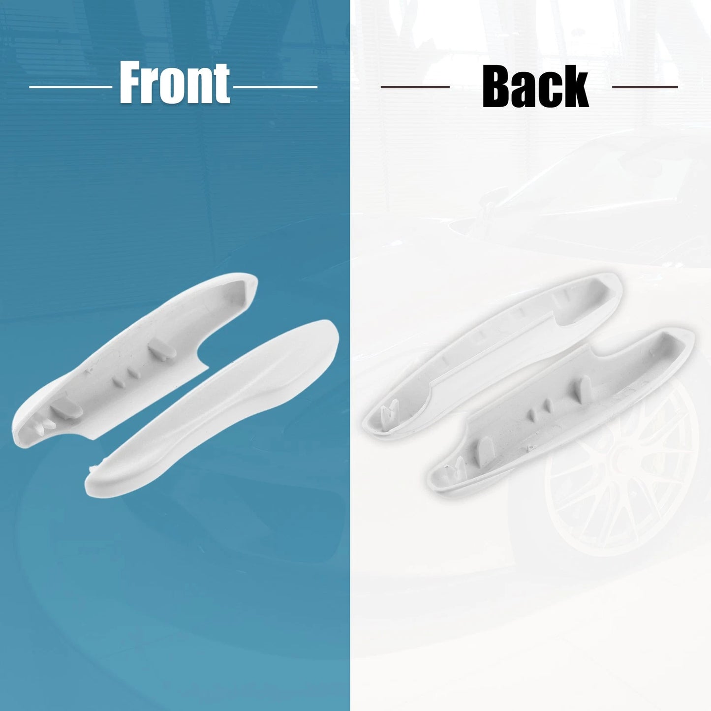 Set of 2 Car Remote Key Side Cover Cases for Porsche Taycan 911 (2020–2021) White