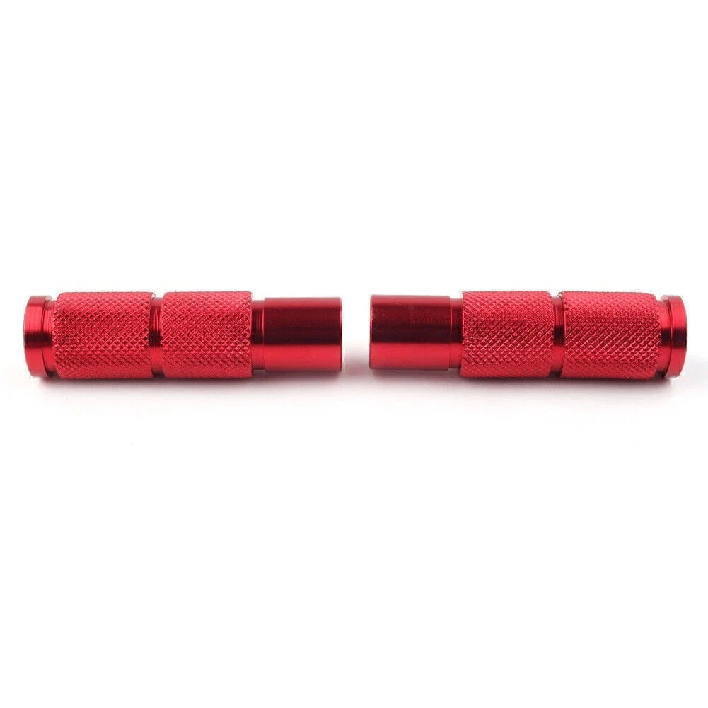 Red Universal Motorcycle Bike Foot Pegs Rear Set Pedals for Racing