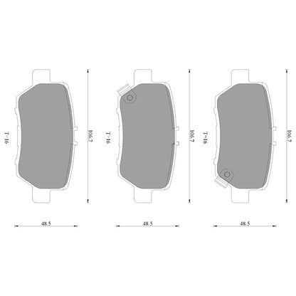 Set of Rear Disc Brake Pads for Honda MDX (2003–2006)