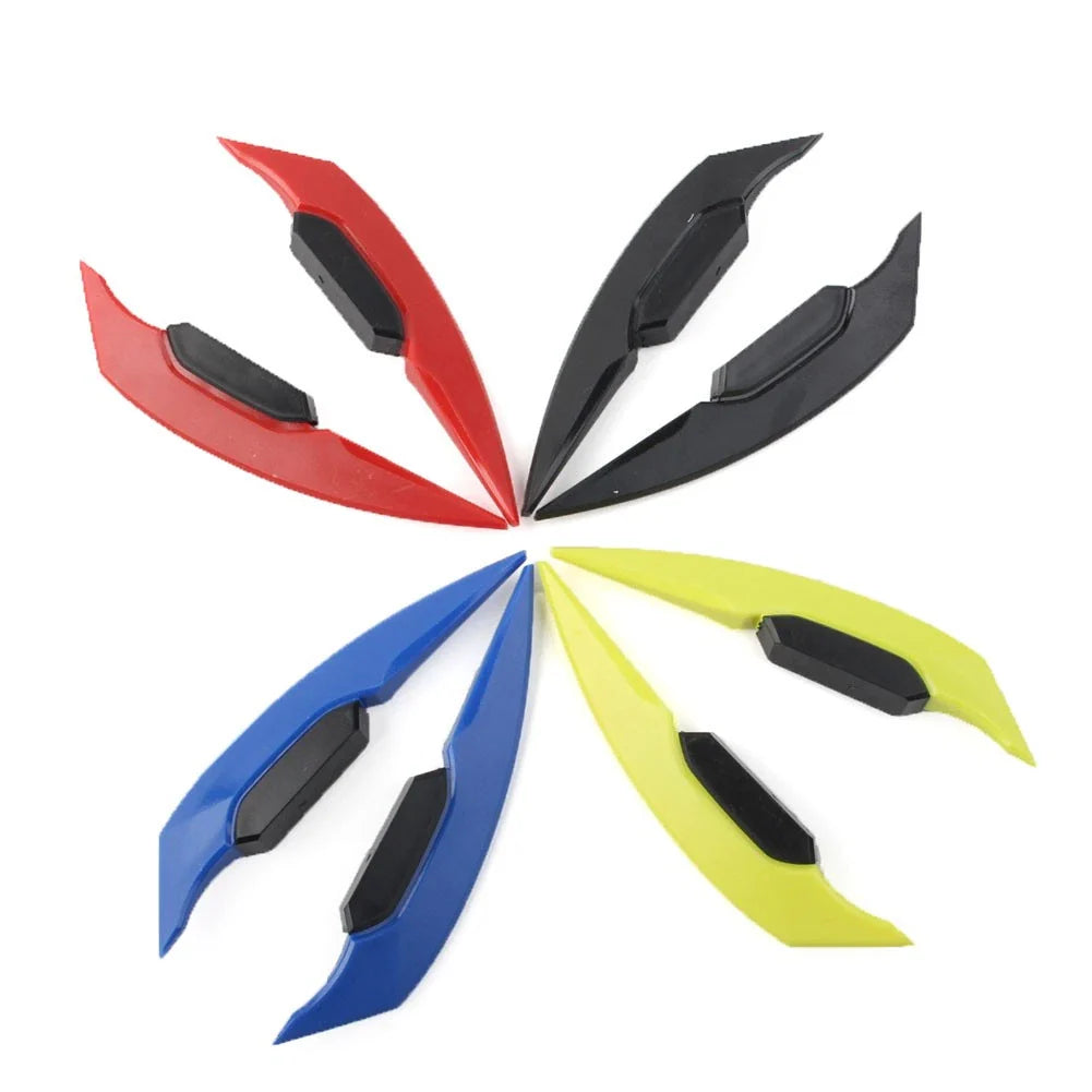 Universal Red Fairing Winglets Side Spoiler Deflector Air Wings - Pair