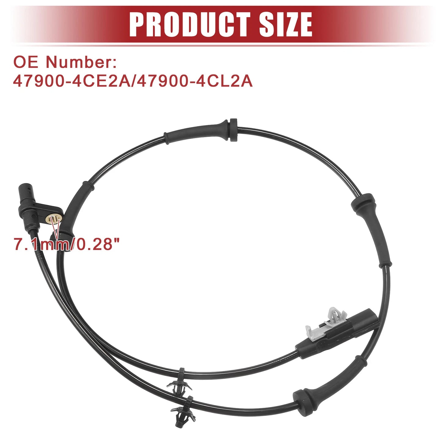 ABS Sensor Set for Nissan Rogue (2014–2015) No. 47900-4CE2A