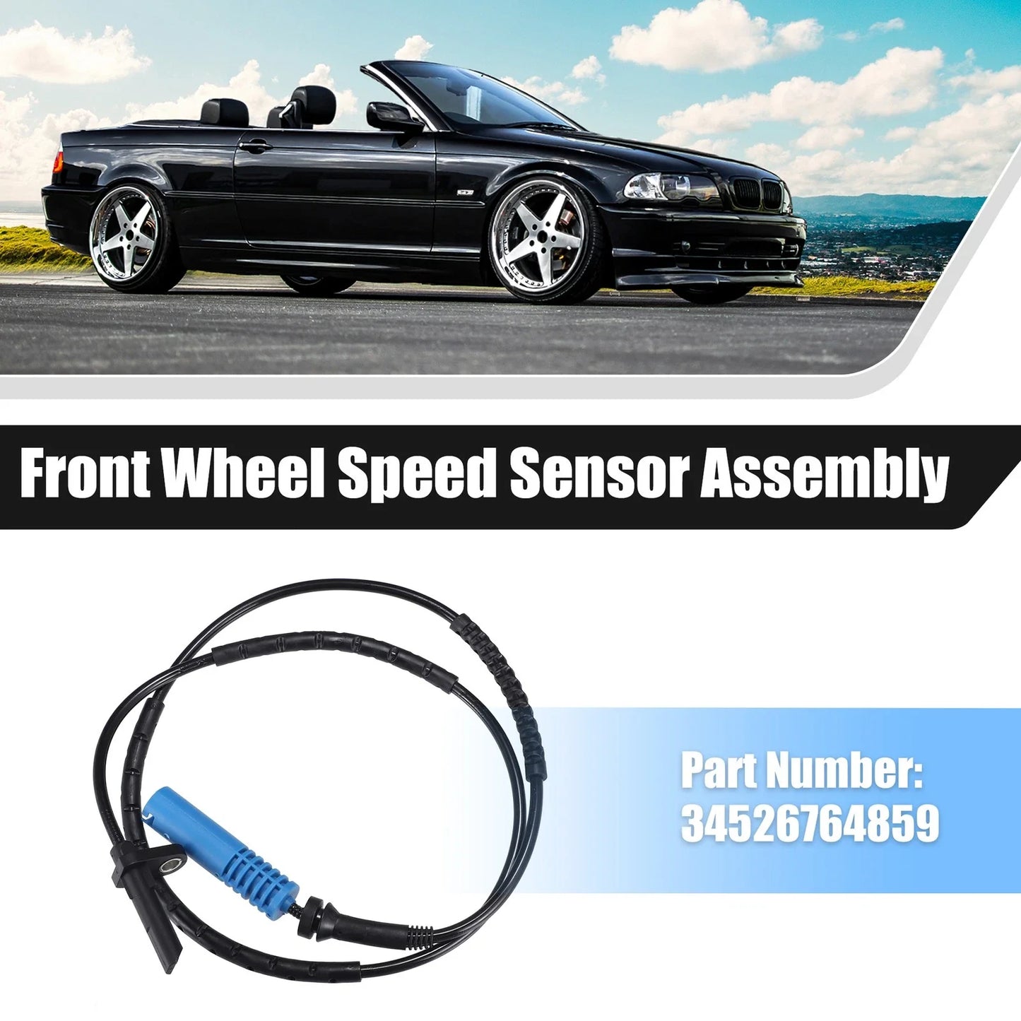 ABS Wheel Speed Sensor Rear Left & Right for BMW 328i Base 3.0L L6